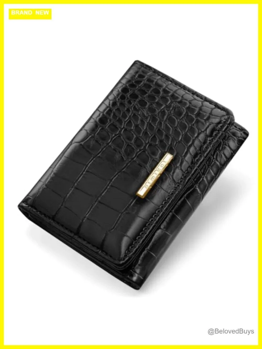 Luxury Faux Leather Crocodile Trifold Wallet RFID Blocking